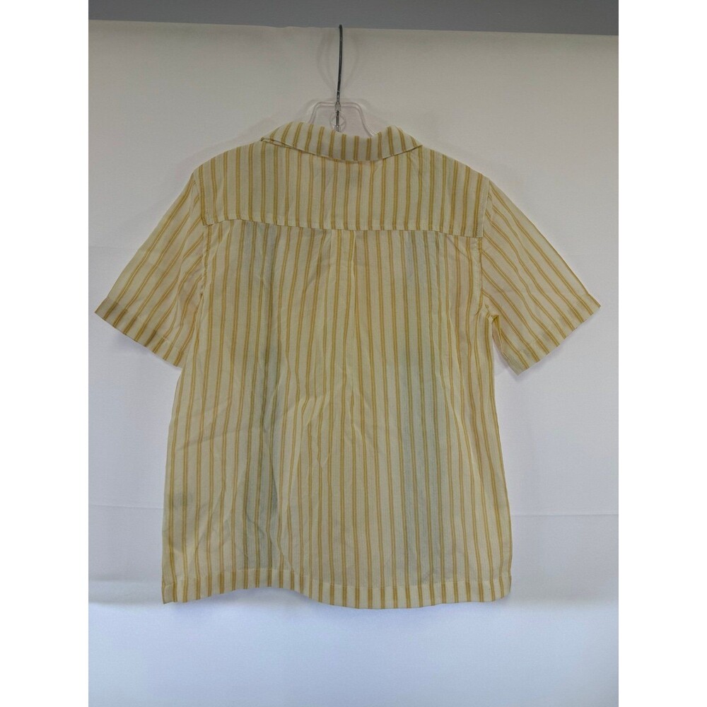 Mixed Up Clothing Boys Bordado Short Sleeve Button Down Shirt Yellow/white Sz 8 - Picture 3 of 5